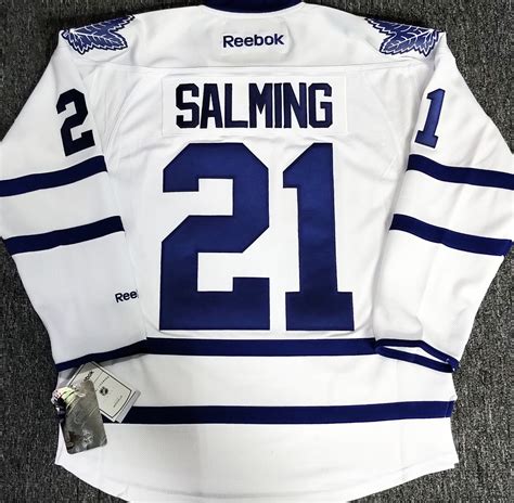 Wh Nwt M Borje Salming Toronto Maple Leafs King Patch Reebok Nhl Hockey