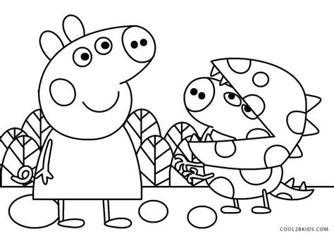 Peppa is a little pig who has gone to school he wears a red shirt. Free Printable Peppa Pig Coloring Pages For Kids