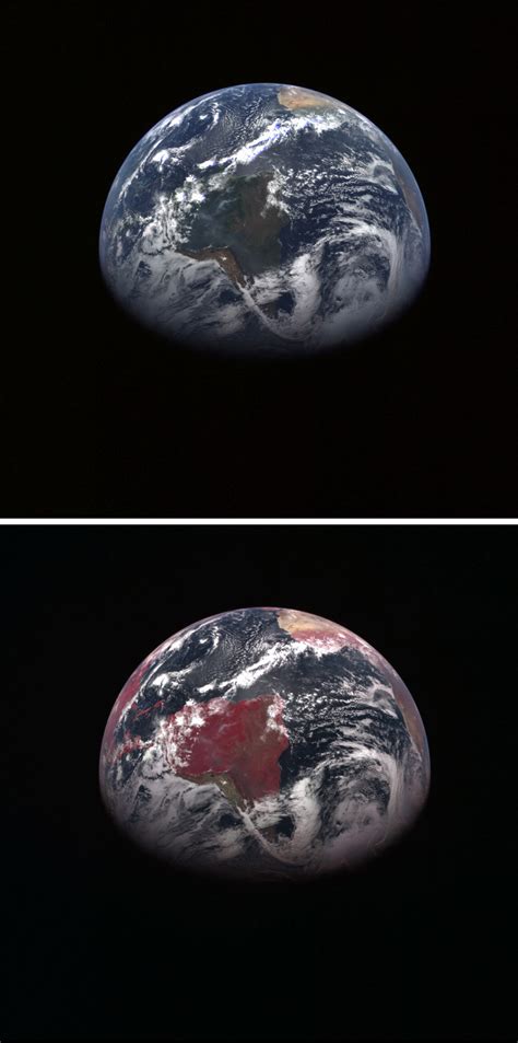 Earth In True And False Color As Seen By The Planetary Society
