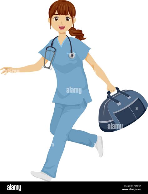 Nurse With Stethoscope Clipart