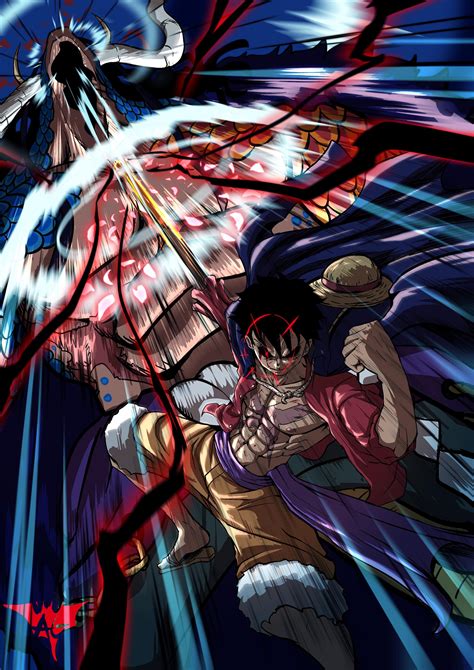 Clash Of Conquerors Luffy Vs Kaido By Me Ronepiece