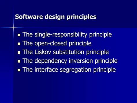 Ppt Software Design Principles Powerpoint Presentation Free Download
