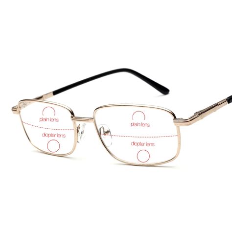 Rimless Bifocal Reading Glasses Men Slim Eyewear For Reader Men S Diopter Eyeglasses Male Read