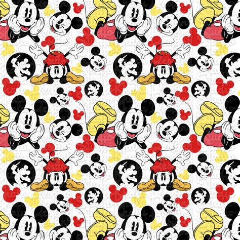 Mickey Seamless Patternclassic Mickey Seamless Mickey Png Etsy