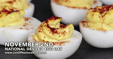 National Deviled Egg Day November 2nd List Of National Days
