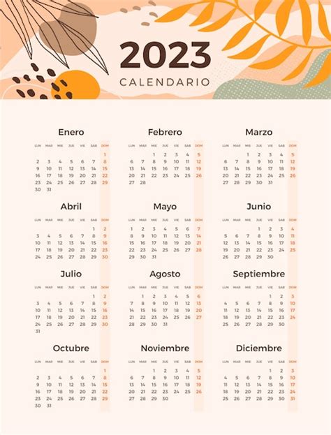 Imágenes de Calendario 2023 Espanol Descarga gratuita en Freepik