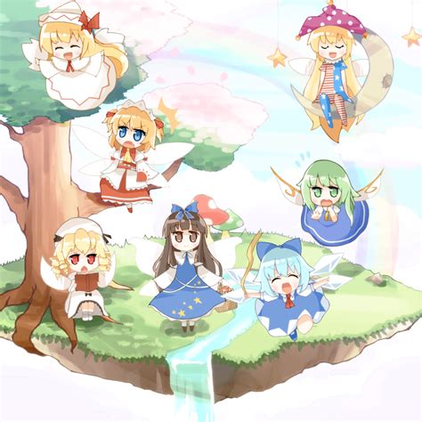 Cirno Daiyousei Clownpiece Lily White Luna Child And 2 More