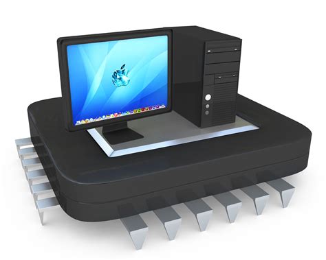 Personal Computer With Cpu Stock Photo Presentation Graphics