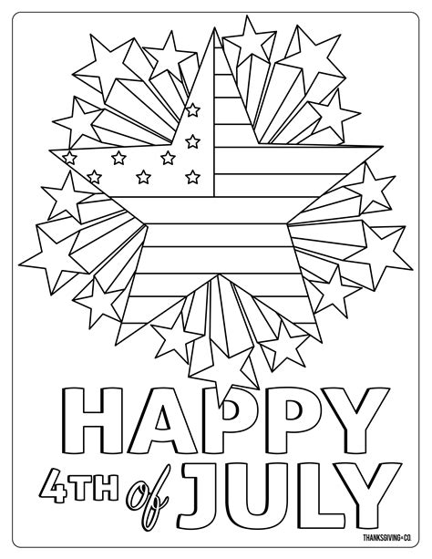 Free printable coloring pages for kids and adults. 5 free Fourth of July coloring pages