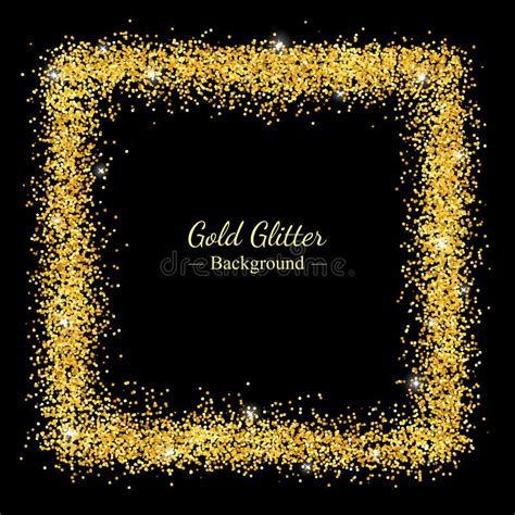 Gold Glitter Frame Vector Stock Vector Illustration Of Abstract