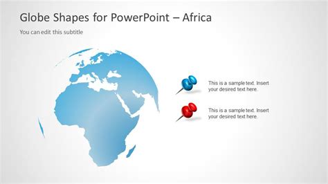 Globe Shapes For Powerpoint With Map Markers Slidemodel