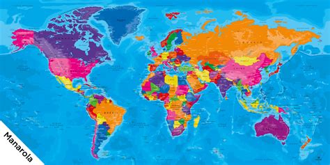 Mapa Del Mundo Mapamundi En Plexiglás Original Map