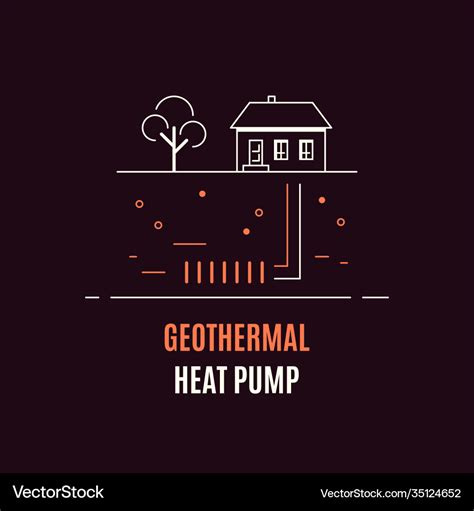 Geothermal Energy Logo Template Flat Style Icon Vector Image