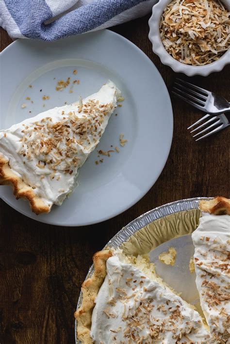 This coconut cream pie recipe features a creamy coconut filling, crispy homemade pie crust, mounds of sweet whipped cream, and toasted coconut. Keto Coconut Cream Pie - Patrick Maese