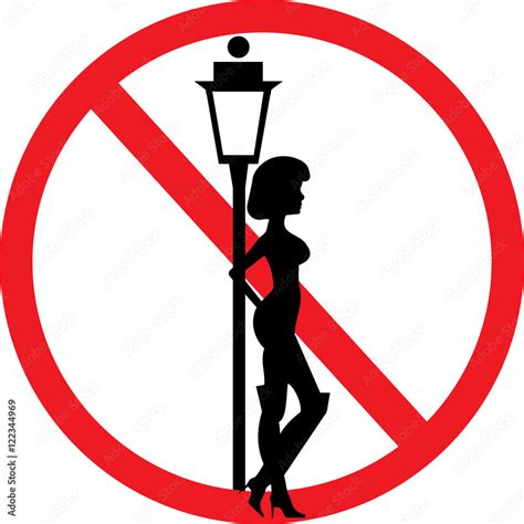 vector road sign ban the trade body the prohibition of prostitution stock vector adobe stock