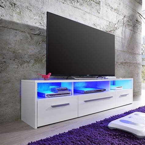 Think marbled sideboards, pale wooden tv stands and mirrored or glass coffee tables. Martin LCD TV Stand In White High Gloss Fronts With 3 ...