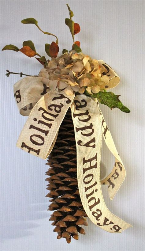 Christmas Door Swag Large Sugar Pinecone By Floralsfromhome Christmas