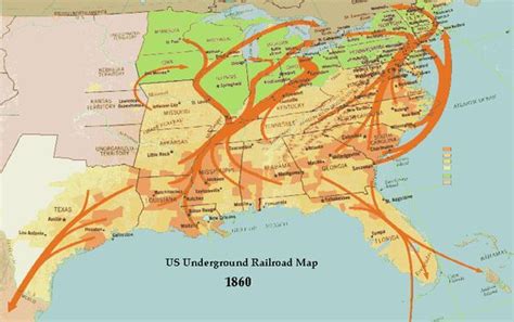 Underground Railroad Map Circa 1860 Canadas Underground Railroad