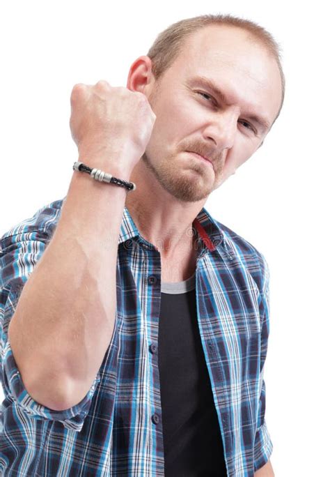 Angry Man Showing Fist Stock Photo Image Of Anger Strength 20022976