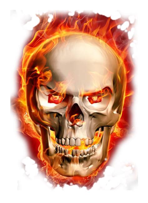 Flaming Skull Png Free Logo Image