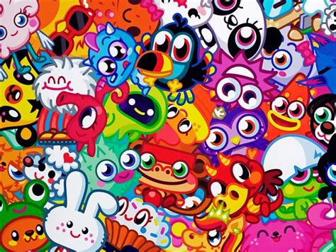 Free Download Colorful Monsters Wallpaper Moshi Monsters Colors