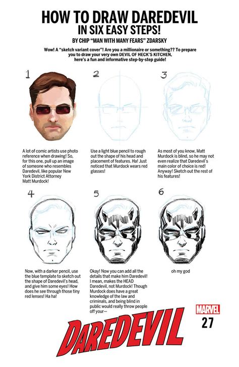 How To Draw Daredevil Black Suit In The Marvel Comics And Netflix