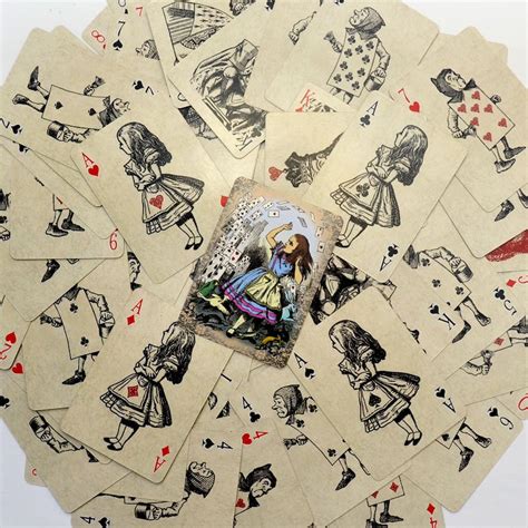Alice In Wonderland Themed Playing Cards Full Deck Etsy Uk