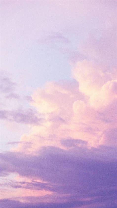 Wallpaper Aesthetic Purple Clouds Download Free Mock Up