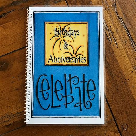 Birthdays And Anniversaries Book Calendar Personalized T Etsy