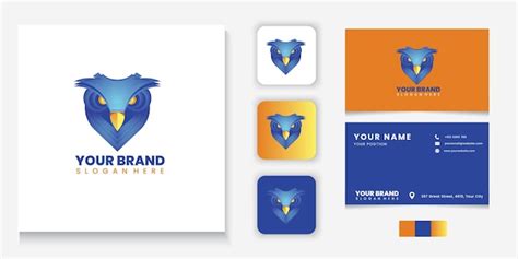 Premium Vector Owl Brand Identity And Logo Design Set For Corporate