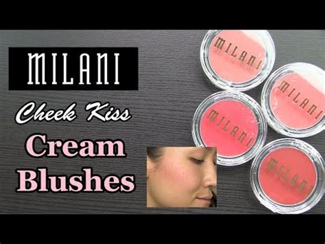 Milani Cheek Kiss Cream Blushes Swatches Application Review Youtube