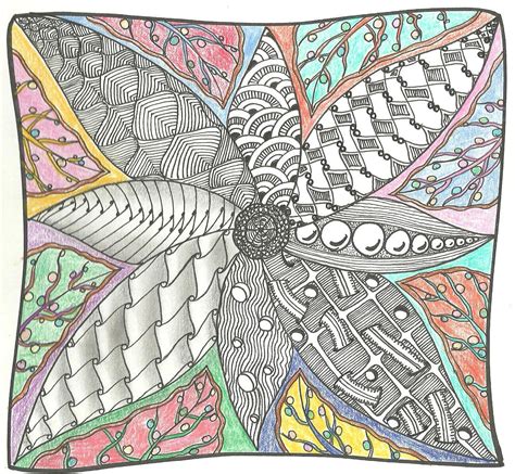 Journey Through Zentangle Art Zentangle In Colours