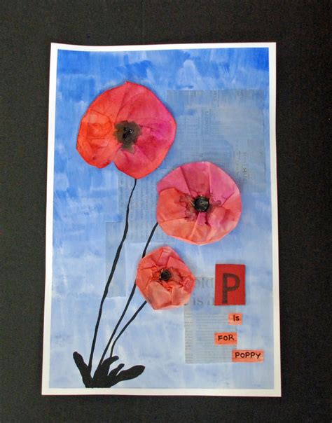 That Artist Woman P Is For Poppy Project Remembrance Day Art