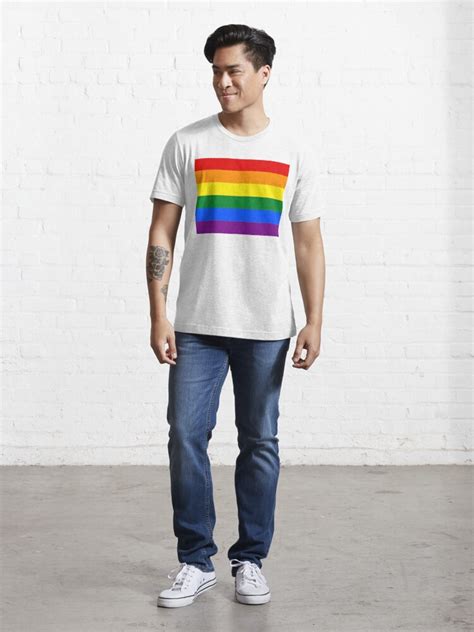 Large Gay Pride Rainbow Equality And Freedom Flag T Shirt By