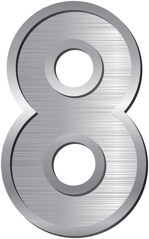 Number Eight Silver Png Clip Art Image Gallery Yopriceville High