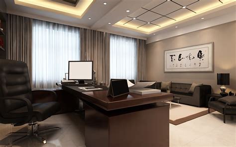 Photoreal Executive Office 3d Model Max