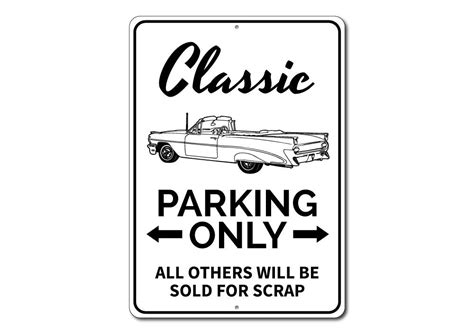 Classic Car Parking Sign Lizton Sign Shop