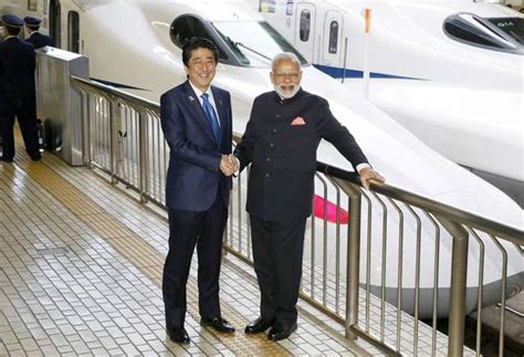 bullet train in india pm modi and shinzo abe to launch mumbai ahmedabad high speed rail in