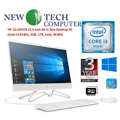Hp 22 C0037d 215 Inch All In One Desktop Pc I3 8130u 4gb 1tb Intel