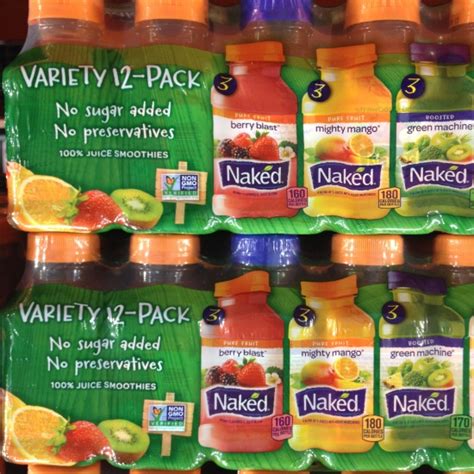 Naked Variety Pack Juice Smoothie Mighty Mango Green Machine Berry Blast Total Pack