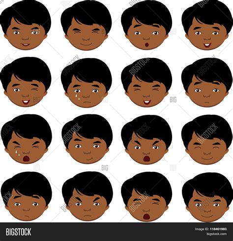 Indian Boy Emotions Vector And Photo Free Trial Bigstock