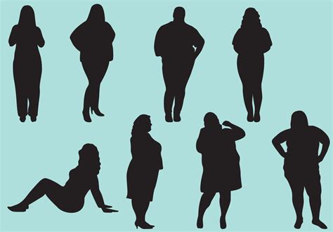 Fat Woman Silhouettes 112756 Vector Art At Vecteezy