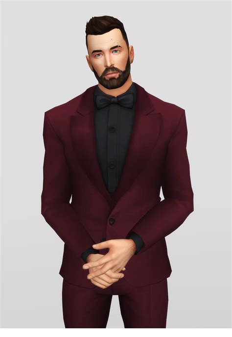 Male Suit Jacket Veston Complet The Sims 4 P1 Sims4 Clove Share