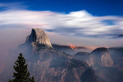 Meadow Fire Eerie Yosemite National Park Wildfire Photos