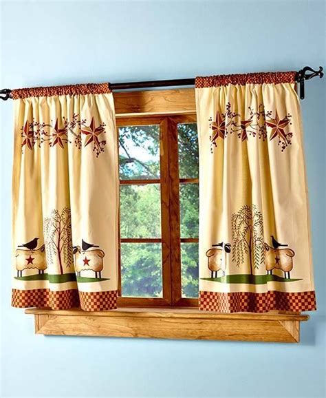 Protect your privacy with elegant yet affordable country style curtains from alibaba.com. Primitive Stars Curtain Tier Set of 2 Window Decor Country ...