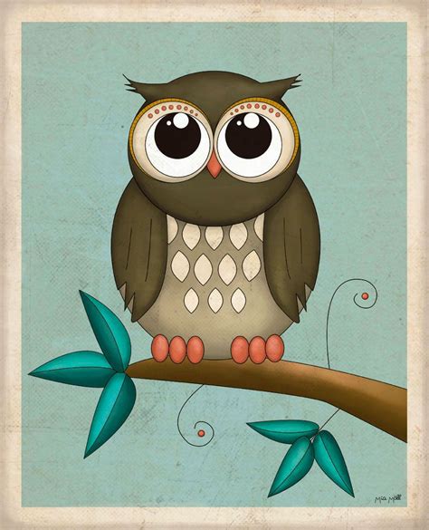 Pin By Mia Möll On Láminas Infantiles Owls Drawing Owl Painting Owl