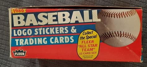 1986 Fleer Baseball Wax Box 36 Packs Unopened Tightly Sealed Ebay