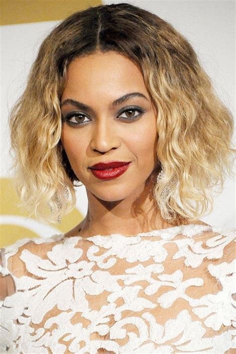 You still might not want to believe it, but that is honestly all of her hair. beyonce Short Bob Hairstyle