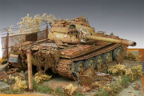 Rust Diorama Scale Models Russian Modern T Tank Mbt Czech