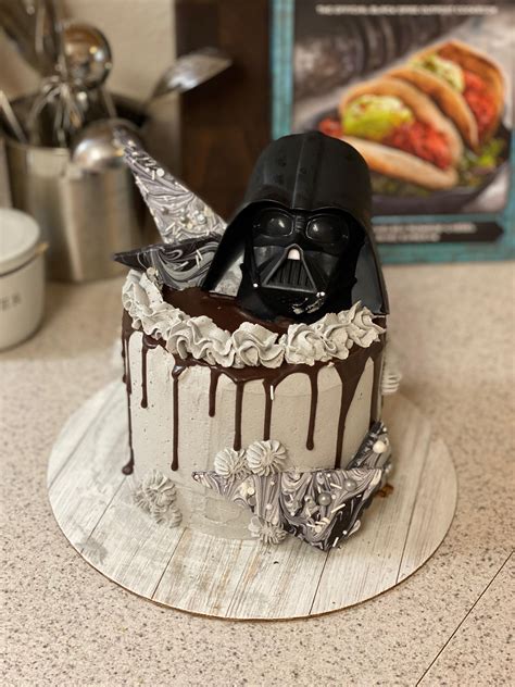 Darth Vader Cake That I Made For My Sons 1st Birthday Darth Vader